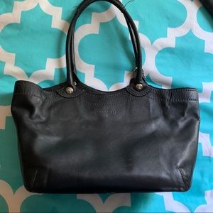 Large Coach leather tote bag